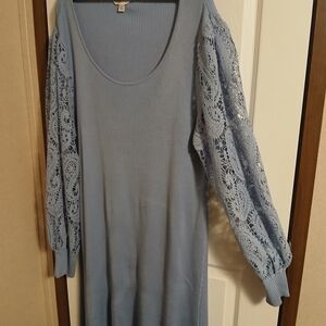 Cato Blue Ribbed Top